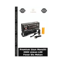 Premium Uzun Menzilli 3000 Lümen Led Fener Dis Mekan Çok Renkli
