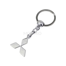 Yüksek Kaliteli Mitsubishi Logolu Metal Araç Anahtarlık, Çift Yönlü Logo, Hediyelik Araba Anahtarlık