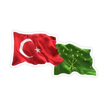 Adige - Türk Dalgalı Bayrak 14 Cm