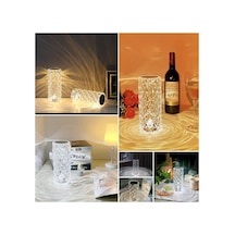 Kristal - 913 - Lamba Masa Lambası Şarjlı Masa Lambası Dokunmatik Sensör - Ece-umay - Usb Şarjlı