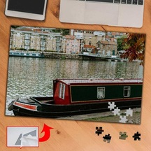 İtalya, Venedik, Tekne, Evler 240 Parça Puzzle Yapboz Tablo-664