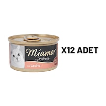 Miamor Pastete Somonlu Yetişkin Kedi Maması 12 x 85 G