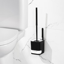 2038 Pratik Temizlik Tuvalet Fırçalığı Banyo Tuvalet Fırçası Wc Fırçası - Siyah Beyaz Diğer
