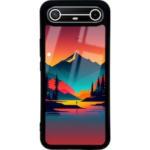 Tecno Spark Slim Günbatımı Tasarımlı Glossy Telefon Kılıfı Çok Renkli