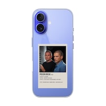 Apple Uyumlu iPhone 16  Prison Break Tasarımlı Baskılı Silikon Kılıf Renkli