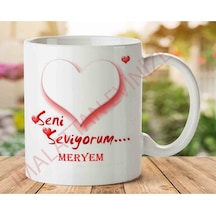 Sevgililer Günü Seni Seviyorum Meryem Kupa Bardak Çok Renkli