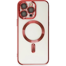Ilkeshop Newface Apple iPhone Uyumlu 15 Pro Kılıf Kross Magneticsafe Kapak - Kırmızı
