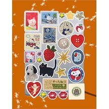 Vintage Retro Seri 1 Sticker Seti Laptop Ajanda Pc Tablet Telefon Defter Etiket Bullet Journal Diğer