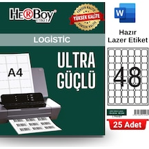 Herboy Hb-1048 32 X 32 Mm A4 Laser Etiket 25 Adet
