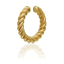 Emılıano Jewellery Silver 925 Ayar Gümüş Kıkırdak Küpe Gold - Gümüş
