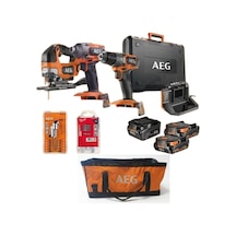 Aeg 18V Darbeli Matkap + Darbeli Vidalama + Dekupaj 3'lü Mobilyacı Montaj Seti-5