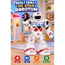 Işıklı Müzikli Yürüyen Projeksiyonlu Hareketli Kol Ve Bacaklı Sökülüp Takılabilir Robot Oyuncak