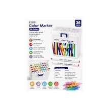 Sta Color Marker 36 Renk Çift Uçlu Keçeli Kalem Seti Ince & Kalın Uç Taşıma Kutulu