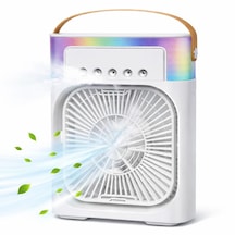 Su Buharlı Mini Masaüstü Vantilatör 3 Kademe 7 Renk Led 500 Ml Su Hazneli Masaüstü Soğutucu Fan