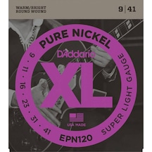 D'addario Epn120 Super Light Takım Tel Elektro Gitar Teli 009-041