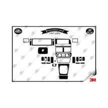 Fiat Tofaş Doğanslx -kartal 1997-2002 Torpido Konsol Trim Göğüs Maun Kaplama Set 27 Parça Siyah
