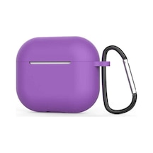 Apple Uyumlu AirPods 3. Nesil Zore Standart Silikon Kılıf, Mor