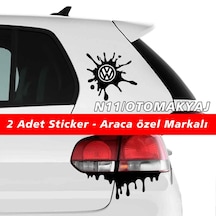 Volkswagen Sticker 2Adet Markalı Kapı Far Tampon Bagaj Stickerı