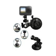 Vantuzlu Ayarlanabilir Kamera Tutucu Araç İçi Cam Konsol  Aparatı 360 Döner Mafsallı Güçlü Vakum Tabanlı Aksiyon Ve Mini Kamera Standı Kmt-54