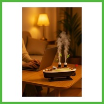 Vaveni Jellyfish Gemi Tasarimli Aroma Difuzor Led Efektli Arz