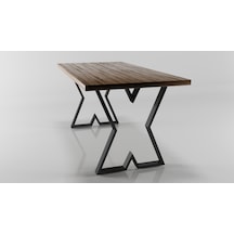 Kalın X Model Metal Ayak Seti Siyah Metal Masa Ayağı