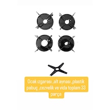 Vestel ,beko Ve Birçok Marka Için Cam Ocak Izgara Takımı-ankastre-set Üstü 33 Parça 1 Adet