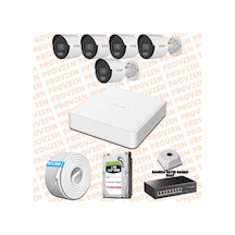 Provzen Hikvision 5 Ip Kamera 7/24 Renkli Mikrofonlu Güvenlik Kamerası Olay Anında Bildirim