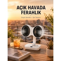 Çift Başlıklı Masa Ve Duvara Monte Edilebilir Vantilatör - Lisinya
