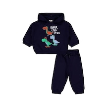 Civil Baby Dinozor Baskılı 6-18 Ay Takım - Lacivert Koyu Lacivert