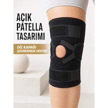 Açık Patella Ligamentli Dizlik Yan Destekli Esnek Ayarlanabilir Diz Desteği - Lisinya