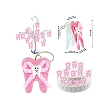 Diş Figürlü Çanta - Pembe - 12 Adet Pembe