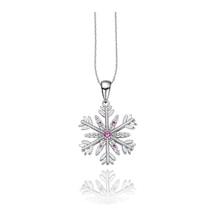 Brezza Lusso Jewelry Diamond Seri Özgün Tasarım Kar Tanesi Snowflake Gümüş Kolye 45 CM 45 CM