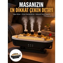 Northcity 7 Renk Ortam Işıklı Gemi Tasarım Hava Nemlendirici Difüzör - Dekoratif Ve Rahatlatıcı