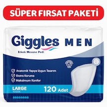 Giggles Yetişkin Erkek Mesane Pedi - L Beden - 6 Paket 120 Adet L