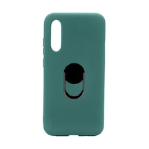 Nettech Huawei Y8p Uyumlu Leather Ring Nano Arka Koruma Kılıf