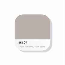 Akrilik Su Bazlı Silinebilir İç Cephe Duvar Boyası, 200ml, Özel Mat, Silikon Katkılı - 2023 Summer Palette - Bej 04 1