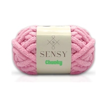 Sensy Chunky El Örgü Ipliği 200 Gr Panduf Battaniye Ipi Parmak Örgü Ipi Atkı Bere Şapka Parmak Ip Pembe