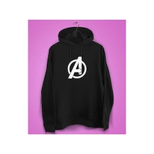 Tarzsokak Unisex Siyah Avengers Baskılı Sweatshirt