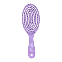 Beauty Oval Saç Fırçası - 3d Esnek, Yumuşak Dokulu, Saç Açma Ve Tarama - Soft Touch Mor