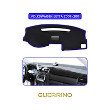 Volkswagen Jetta 2007-2011 Torpido Koruma Halısı Mavi Kenar