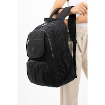 Baginn Lise Okul Sırt Çantası Çok Cepli Hafif Klinkır Kumaş 43 x 30 Cm