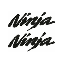 Ninja Yazı Motosiklet Kaliteli Kaliteli Sticker 2 Adet 15 X 6 Cm