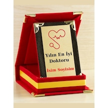 Yılın En İyi Doktoru Plaketi - Doktorlar Günü Plaketi Mini Plaket Altın