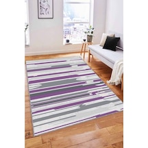 Mor Spor Kaymaz Tabanlı Makinede Yıkanabilir Halı Fh05n11