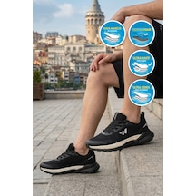 Walkway Relaxon M Siyah-beyaz Hafif Esnek İthal Erkek Spor Ayakkabı SİYAH-BEYAZ