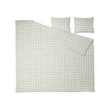 Ikea Ektandvınge Çift Kişilik Nevresim Takımı 220 X 240 Cm Beyaz - Açık Yeşil Çok Renkli