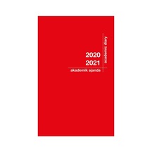 2020-2021 Akademik Ajanda Kırmızı Açık Gri