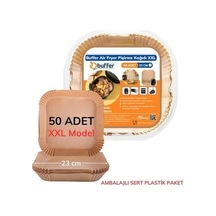 Petinka Air Fryer Pişirme Kağıdı Tek Kullanımlık 23 Cm Kare Xxl Pişirme Kağıdı 50 Adet