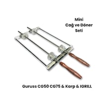 Barbekü Mangal Mini Cağ Döner, Et Döner Ve Tavuk Döner Seti
