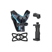 Kask Çene Bağlantılı Telefon Ve Kamera Tutucu Siyah